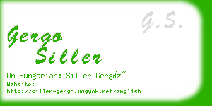 gergo siller business card
